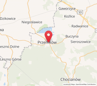 Map of Przemków, Lower Silesia