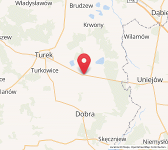Map of Przykona, Greater Poland