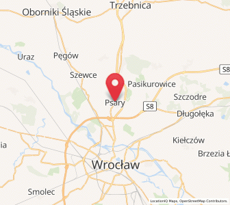 Map of Psary, Lower Silesia