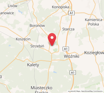 Map of Psary, Silesia