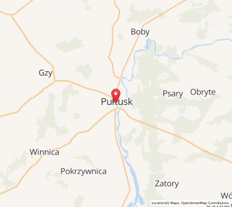Map of Pułtusk, Mazovia
