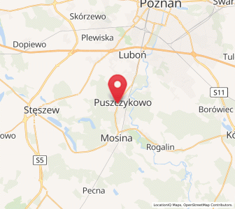 Map of Puszczykowo, Greater Poland