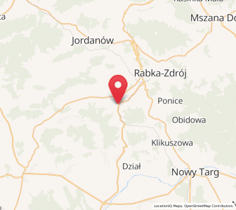 Map of Raba Wyżna, Lesser Poland