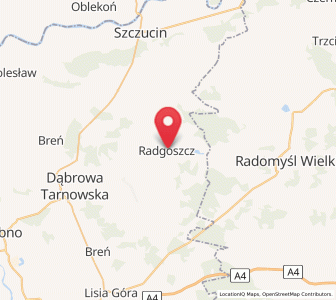 Map of Radgoszcz, Lesser Poland