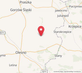 Map of Radłow, Opole Voivodeship
