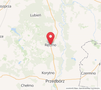 Map of Ręczno, Łódź Voivodeship