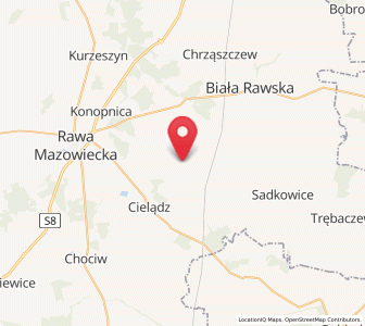 Map of Regnów, Łódź Voivodeship