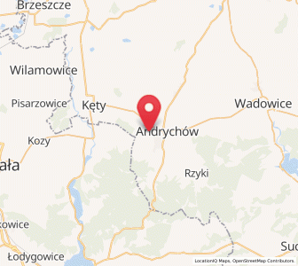 Map of Roczyny, Lesser Poland