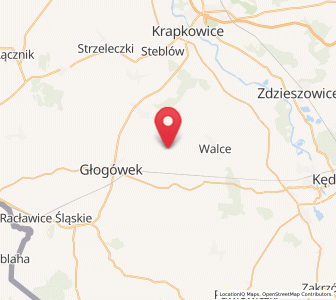Map of Rozkochów, Opole Voivodeship