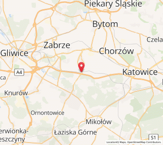 Map of Ruda Śląska, Silesia