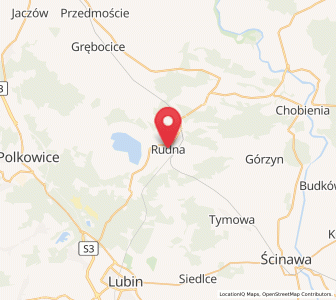 Map of Raudten, Lower Silesia