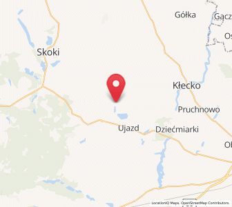 Map of Rybno, Greater Poland