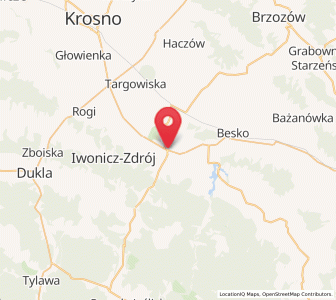 Map of Rymanów, Subcarpathia