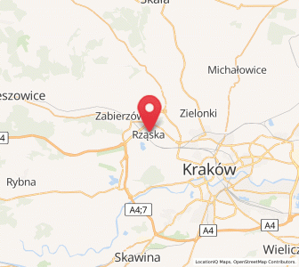 Map of Rząska, Lesser Poland