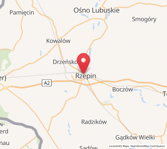 Map of Reppen, Lubusz