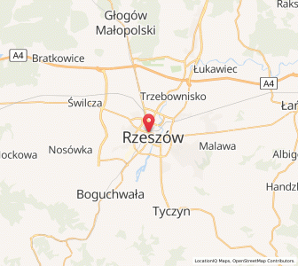 Map of Rzeszów, Subcarpathia