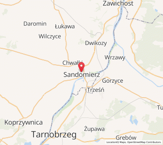 Map of Sandomierz, Świętokrzyskie
