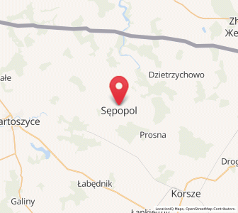 Map of Schippenbeil, Warmia-Masuria