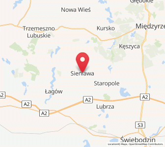Map of Schönow, Lubusz
