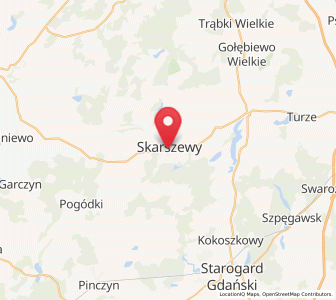 Map of Skarszewy, Pomerania
