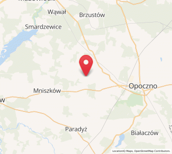 Map of Sławno, Łódź Voivodeship