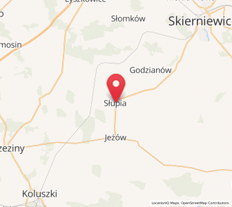 Map of Słupia, Łódź Voivodeship