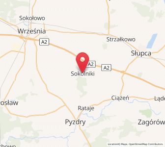 Map of Sokolniki, Greater Poland
