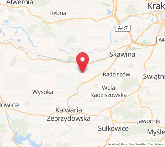 Map of Sosnowice, Lesser Poland