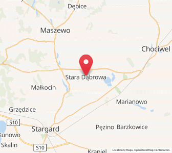 Map of Stara Dąbrowa, West Pomerania