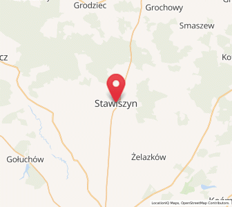 Map of Stawiszyn, Greater Poland