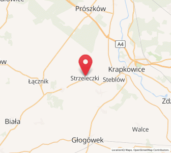 Map of Klein Strehlitz, Opole Voivodeship