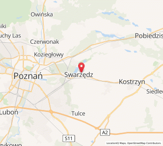 Map of Schwarsentz, Greater Poland