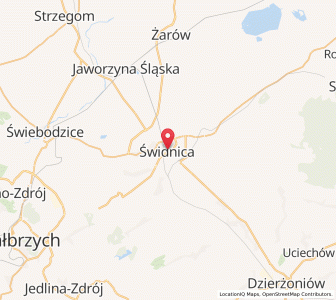 Map of Schweidnitz, Lower Silesia