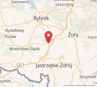 Map of Świerklany Dolne, Silesia