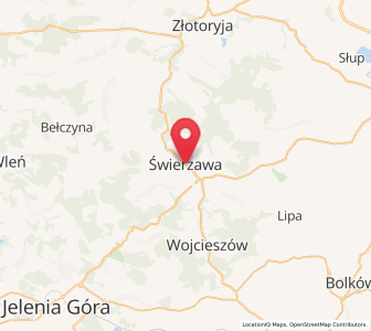 Map of Schönau am Katzbach, Lower Silesia