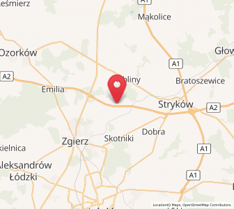 Map of Szczawin, Łódź Voivodeship