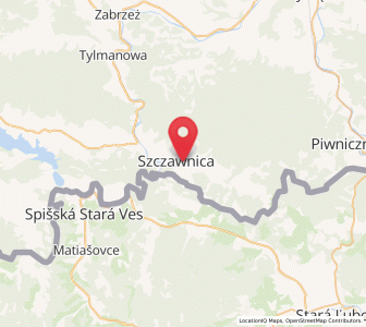 Map of Szczawnica, Lesser Poland