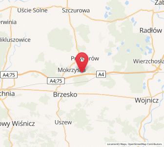 Map of Szczepanów, Lesser Poland