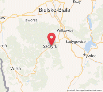 Map of Szczyrk, Silesia