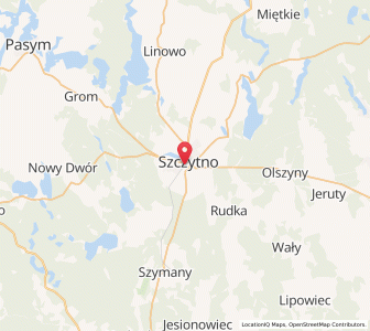 Map of Ortelsburg, Warmia-Masuria