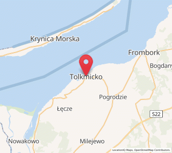 Map of Tolkemit, Warmia-Masuria
