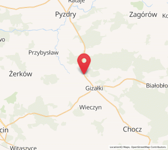 Map of Tomice, Greater Poland