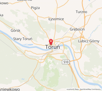 Map of Thorn, Kujawsko-Pomorskie