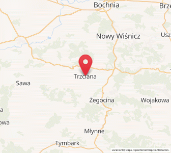 Map of Trzciana, Lesser Poland