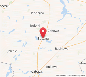 Map of Tütz, West Pomerania
