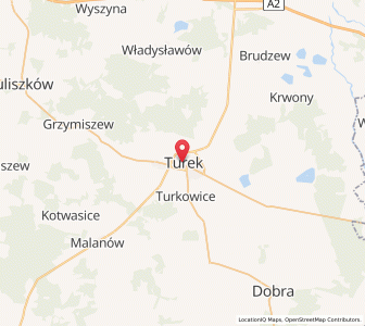 Map of Turek, Greater Poland