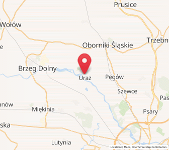 Map of Uraz, Lower Silesia