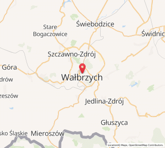 Map of Waldenburg in Schlesien, Lower Silesia