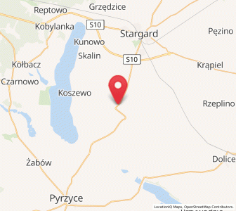 Map of Warnice, West Pomerania