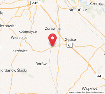 Map of Węgry, Lower Silesia